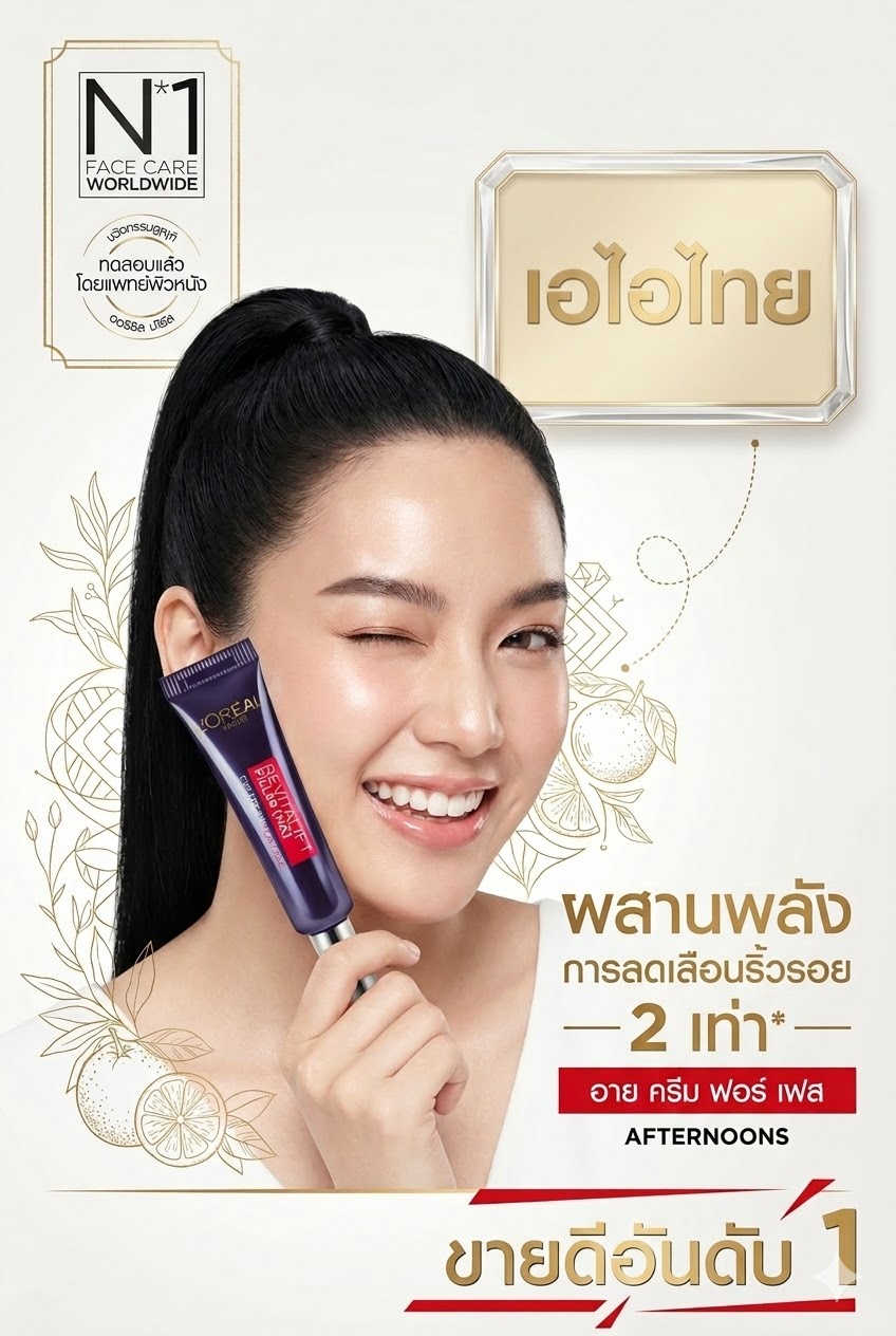 ครีม เน้นหน้า และสินค้าให้เด่น