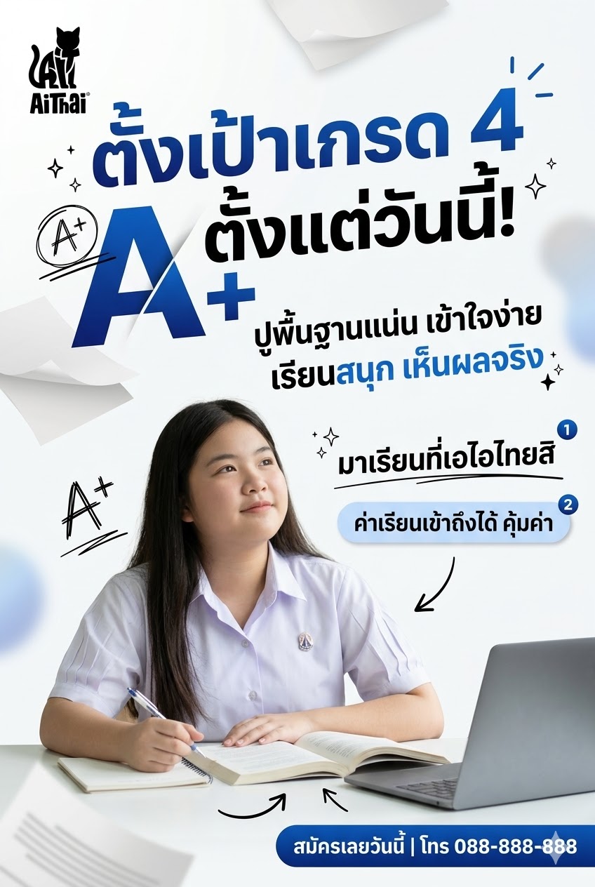 เน้นเกรด 4 เรียนที่นี้สิ เอไอไทย