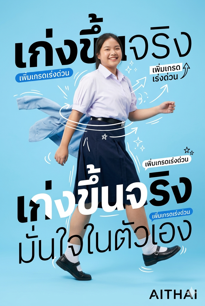 เก่งขึ้นจริง มั่นใจในตัวเอง  เพิ่มเกรดเร่งด่วน