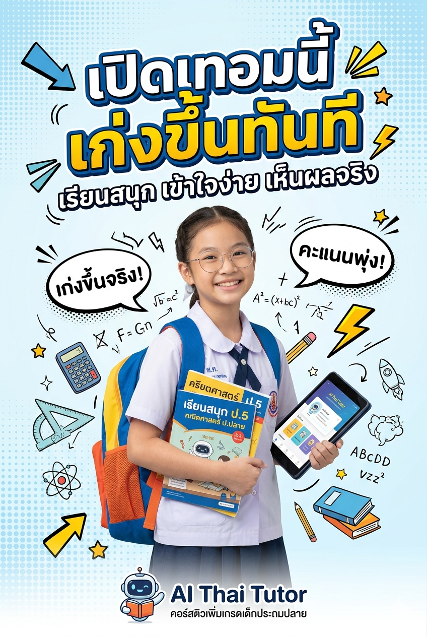 คอร์สติวเพิ่มเกรดเด็กประถมปลาย